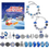Thumbnail: 24 Days DIY Advent Calendar Jewelry Gift Box Blue Jewelry Bracelets Set for Girl