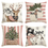Thumbnail: Christmas Snowman Reindeer Gloves Eucalyptus Throw Pillow Covers, Winter Holiday