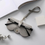 Thumbnail: Litchi Embossed Glasses Cover Cute Hanging PU Leather Sunglasses Reading Glasses
