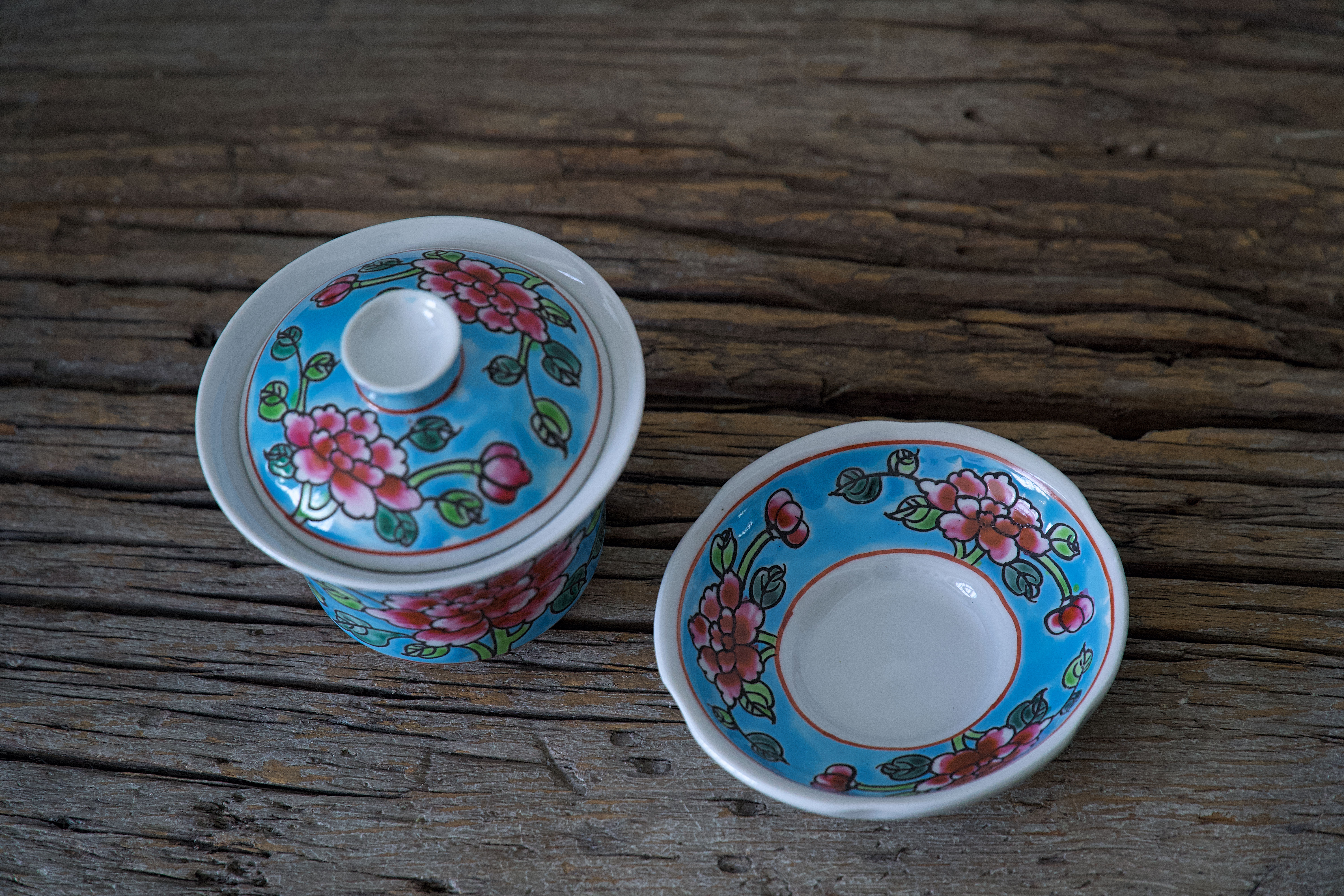 Azure Peranakan Gaiwan #1