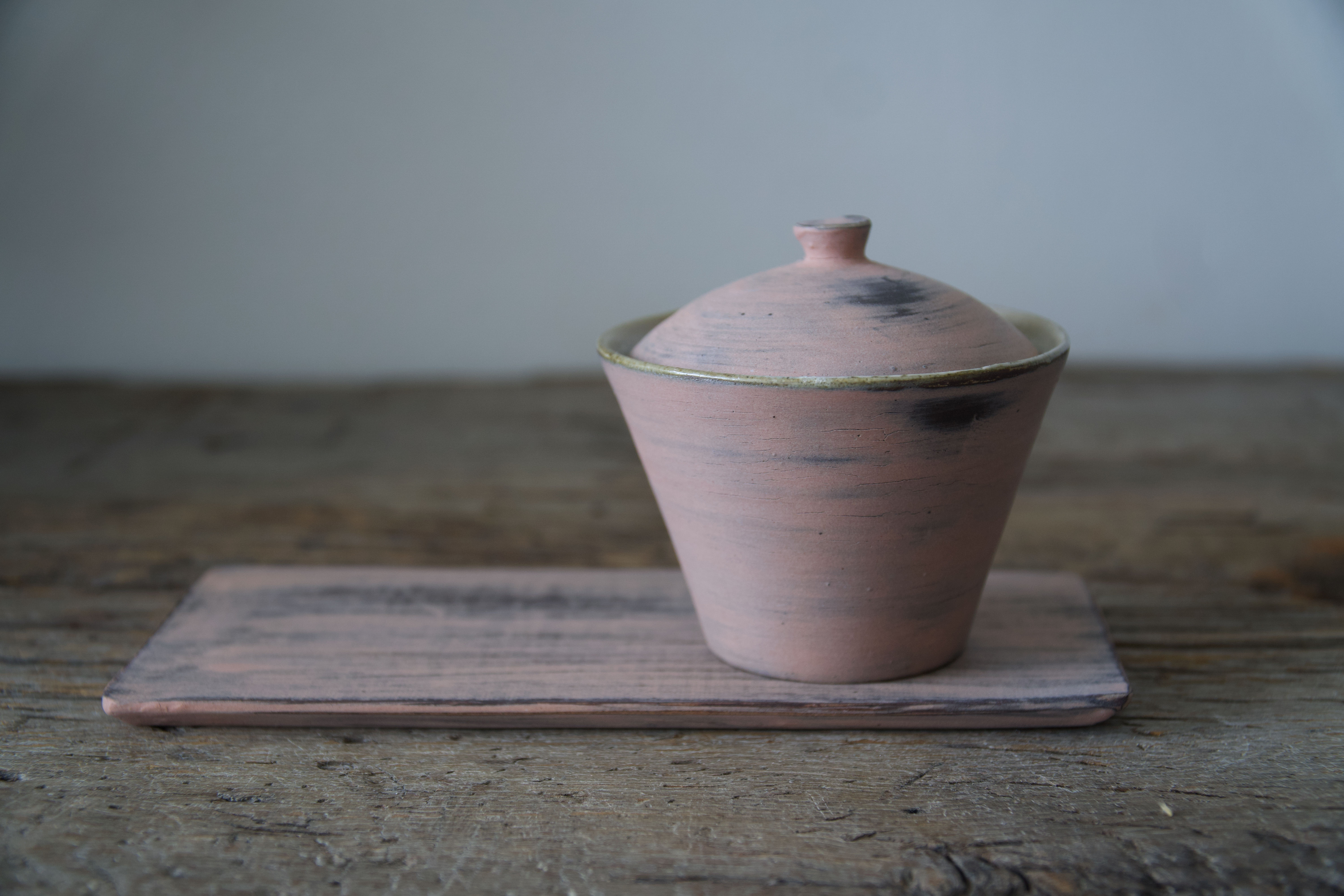 Pink Blossom Gaiwan with Tray #2 by Yang Hui Ting