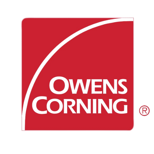 Owens Corning roofing logo highlighting Lakeside Exteriors as a certified installer of durable asphalt shingle roof replacement systems.