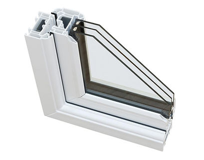 triple pane window installed in Minnesota home during winter showing energy efficiency and insulation