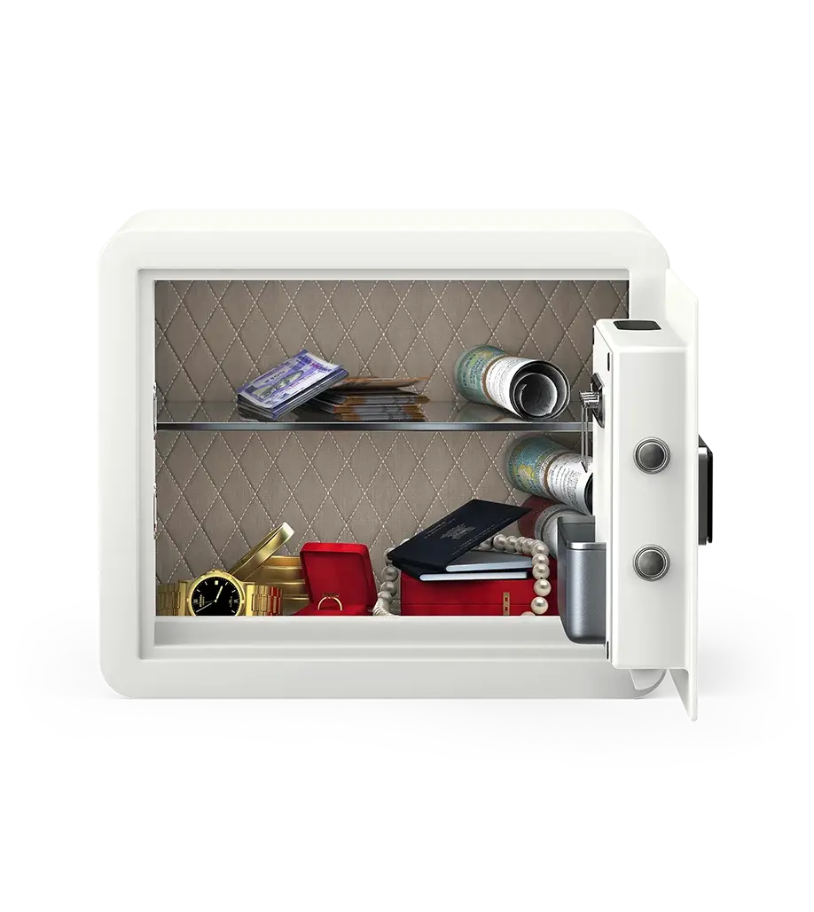 Thumbnail: Godrej Matrix 79L Home Locker with open door revealing valuables