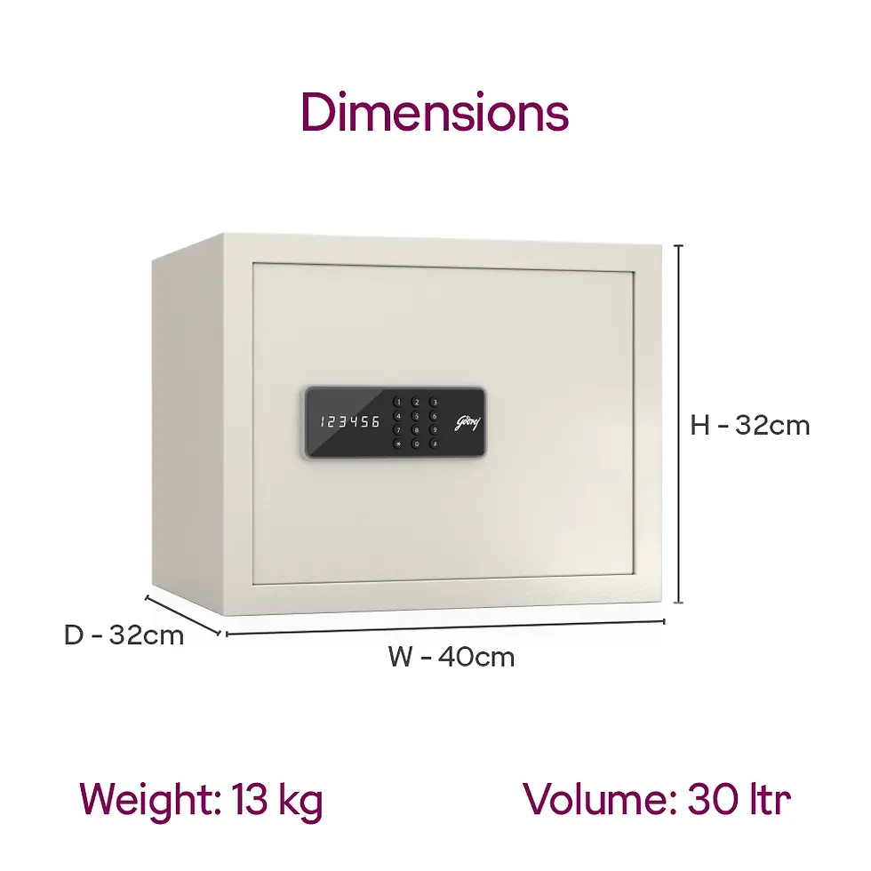 Thumbnail: Godrej NX Pro Digital (30L) Ivory Home Locker