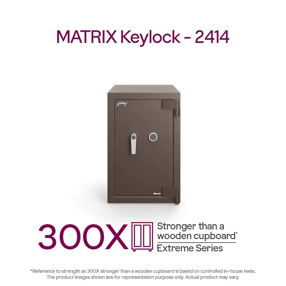 Godrej Matrix 2414 Home Locker in coffee brown color.