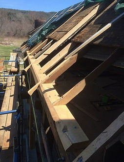 Wheeler House, north rafter plate completed epoxy repair