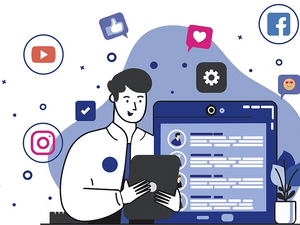 Illustration Social Media Recruiting