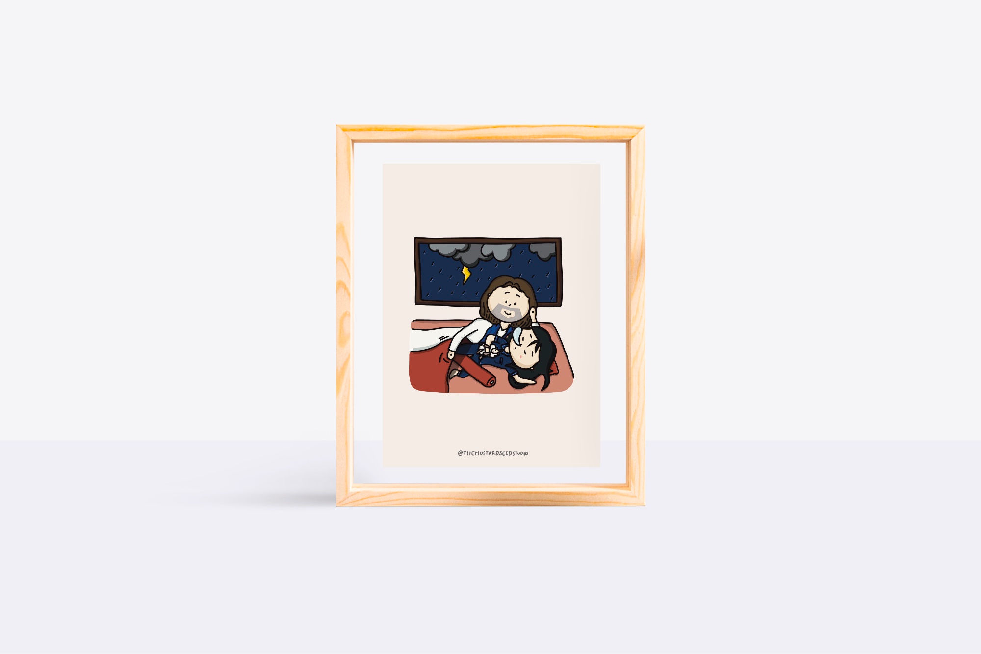 Psalms 91:4a | Framed Art Print