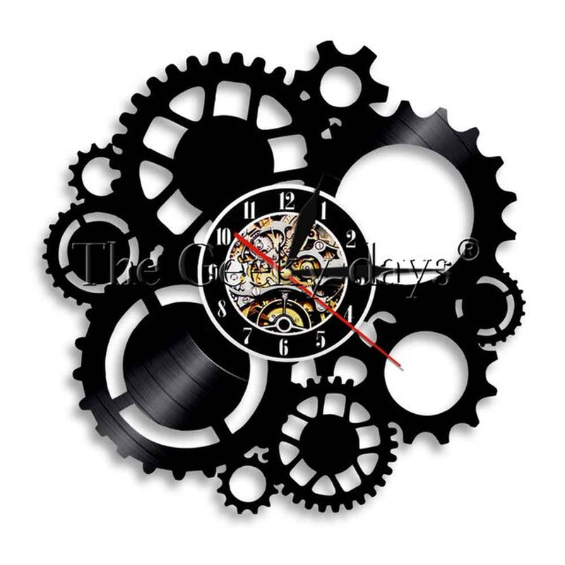 Thumbnail: Steampunk LED Wall Light Sign Gear Cogs LED Lighting Clock Color Changing Wall L