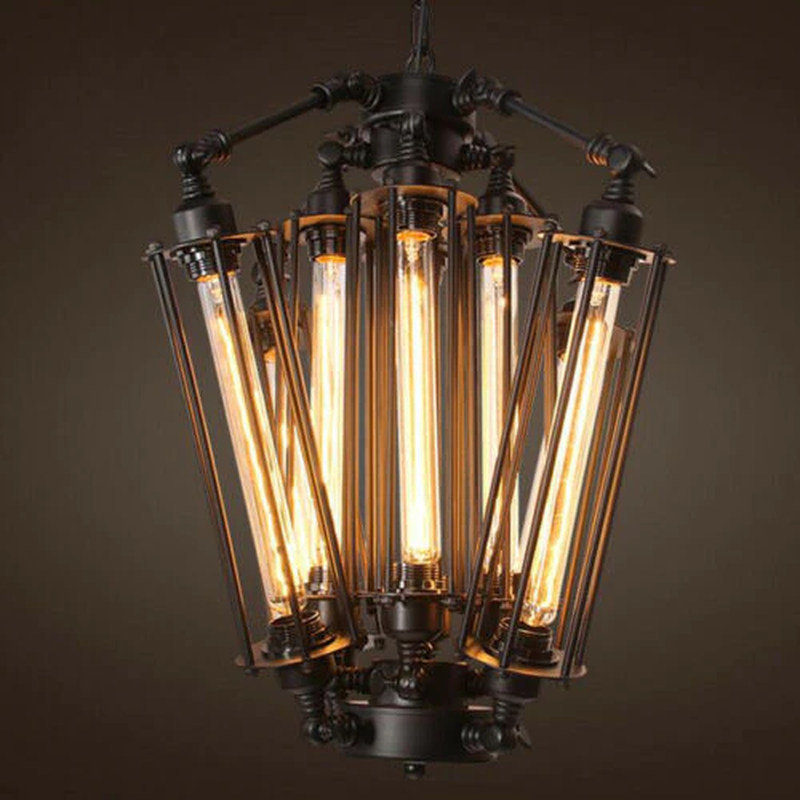 Thumbnail: Industrial Steampunk Style Chandelier Vintage Pendant Light Loft Ceiling Fixture