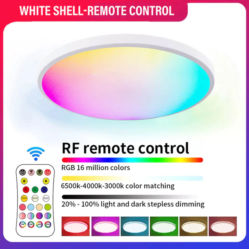 Thumbnail: Smart WIFI LED round Ceiling Light RGBCW Dimmable TUYA APP Compatible with Alexa