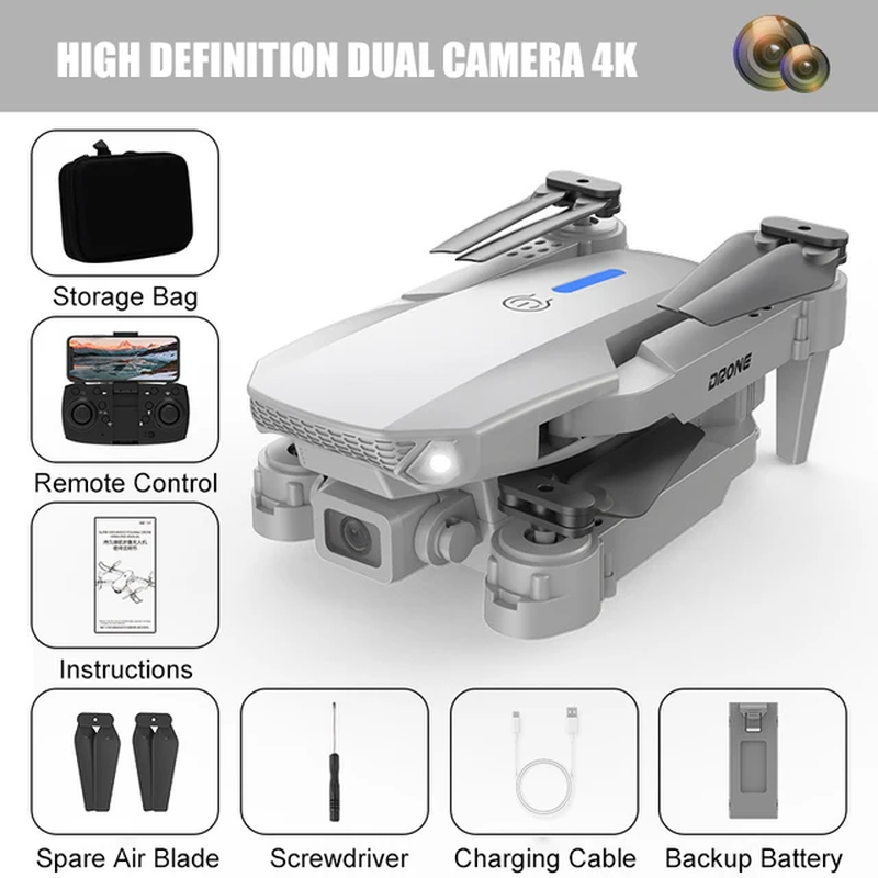 Thumbnail: K10 Max/E88 Drone 4K Optical Flow Positioning High-Definition Three Camera Profe