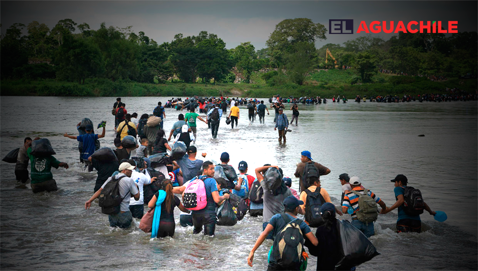Migrantes cruzando río suchiate guatemala méxico