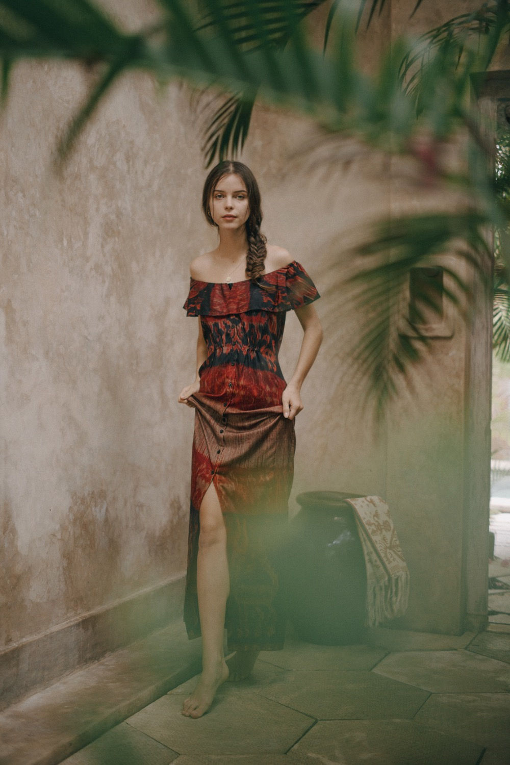 Abstract sunset dress 