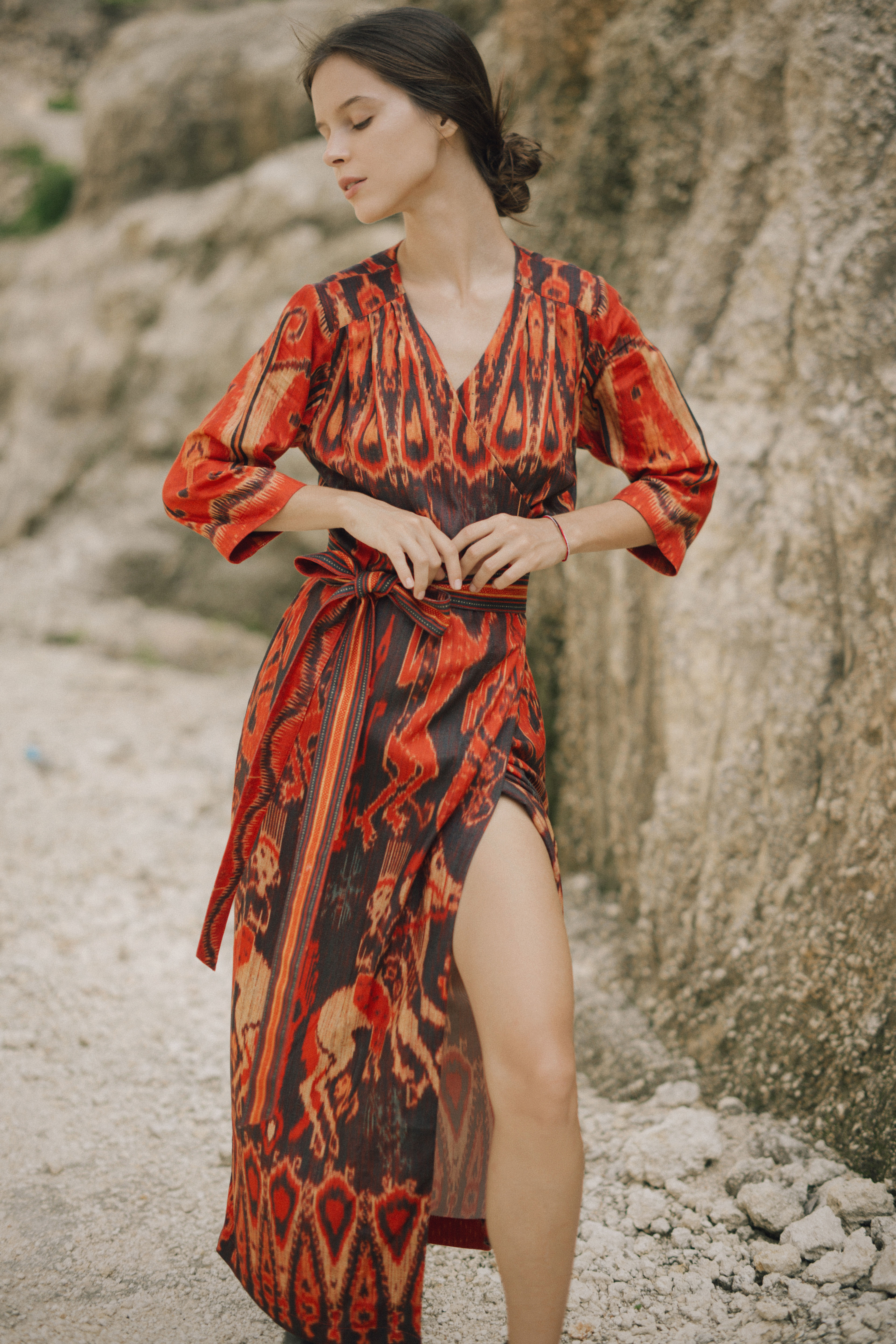 Umbu Ratu Long Wrap Dress