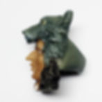 Thumbnail: Indian with Wolf Woggle/Neckerchief Slide WK77