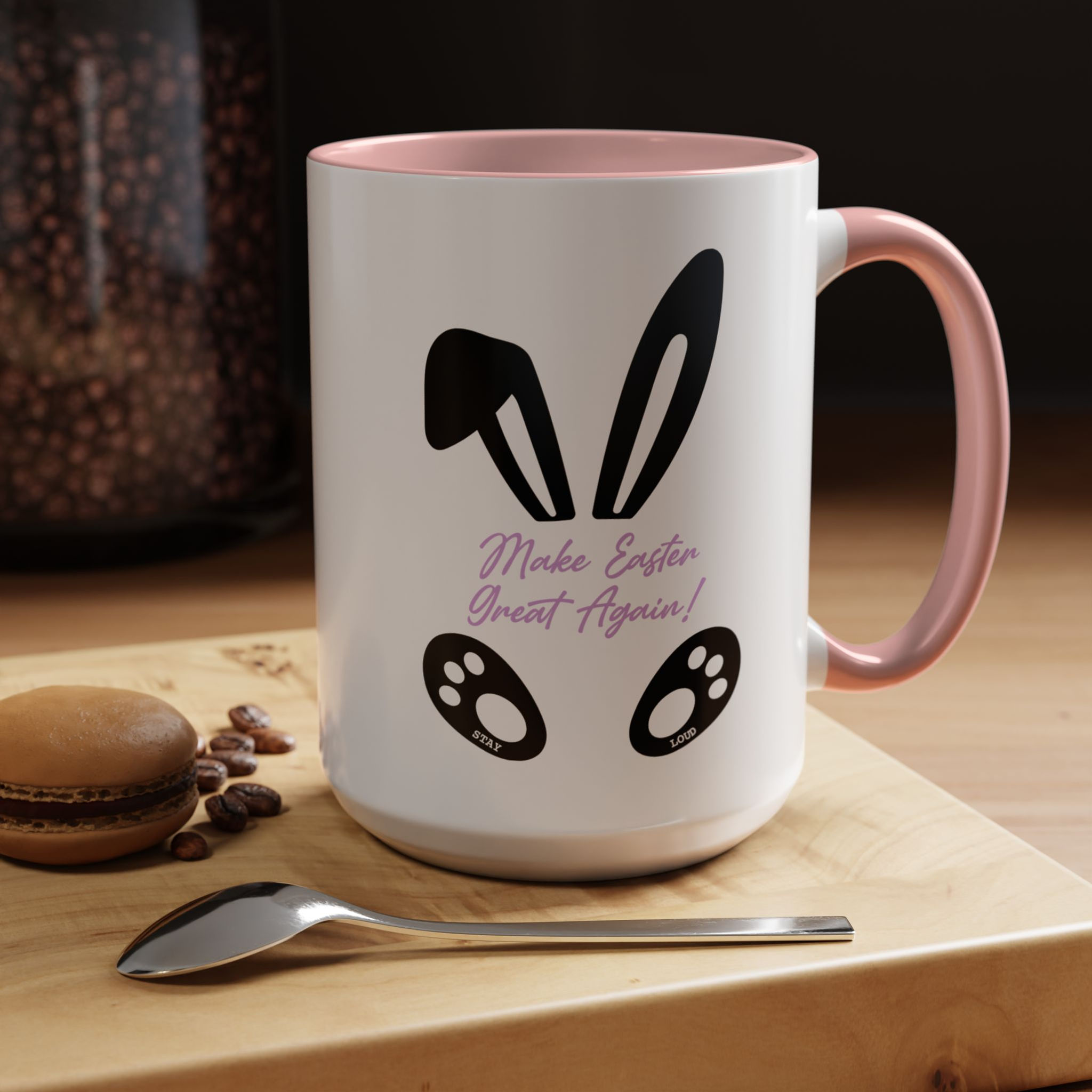 Easter Bunny Accent Coffee Mug - Make Easter Great Again!