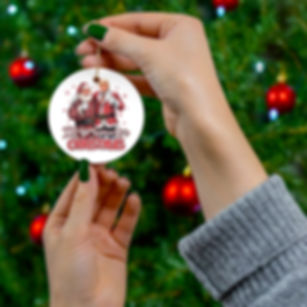 Christmas Trump Ceramic Ornament