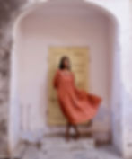 AYANA Midi Dress - RUST 