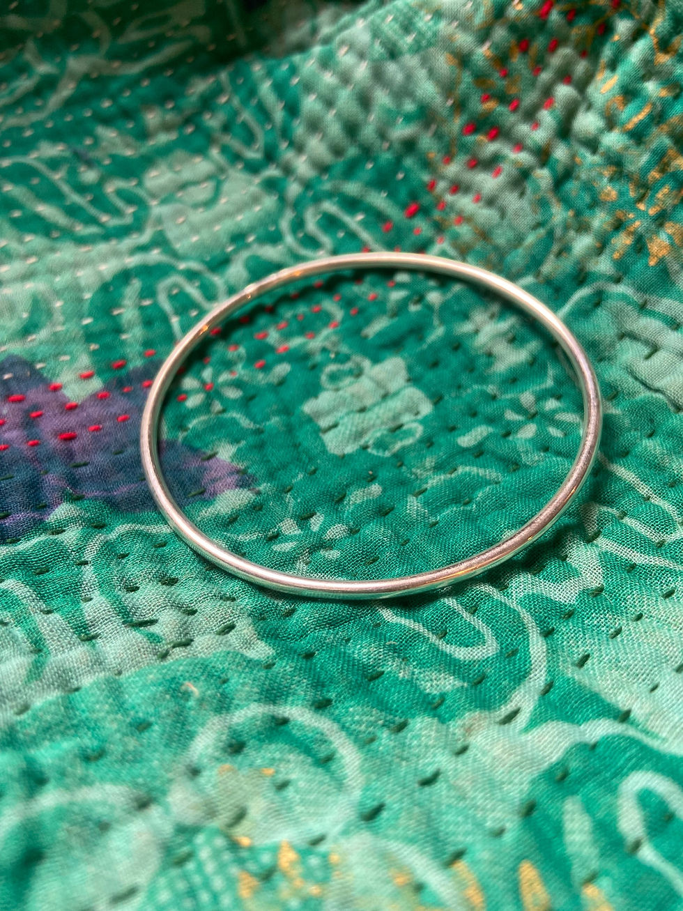 Thumbnail: Plain Silver Bangle 