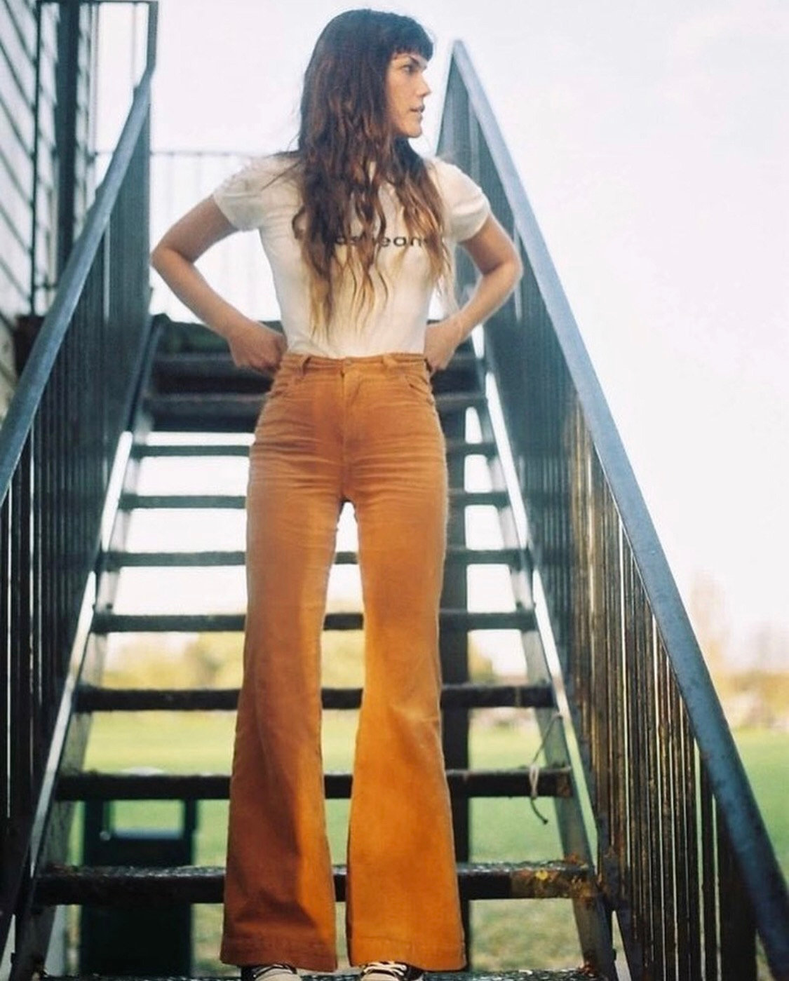Rollas Eastcoast Cord Flares ~ Tan 