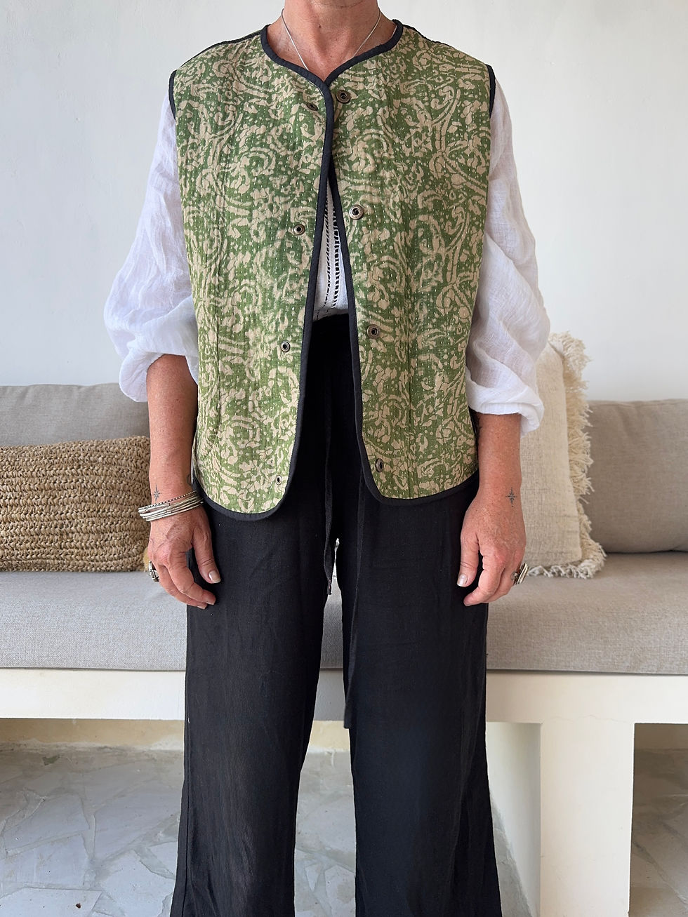 Thumbnail: MIRA Kantha Vest L/XL