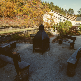foyer extérieur au Manoir Montpellier