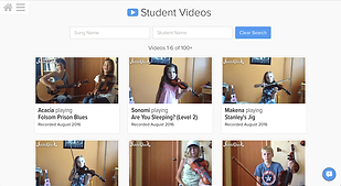 Screenshot explaining how to find student videos