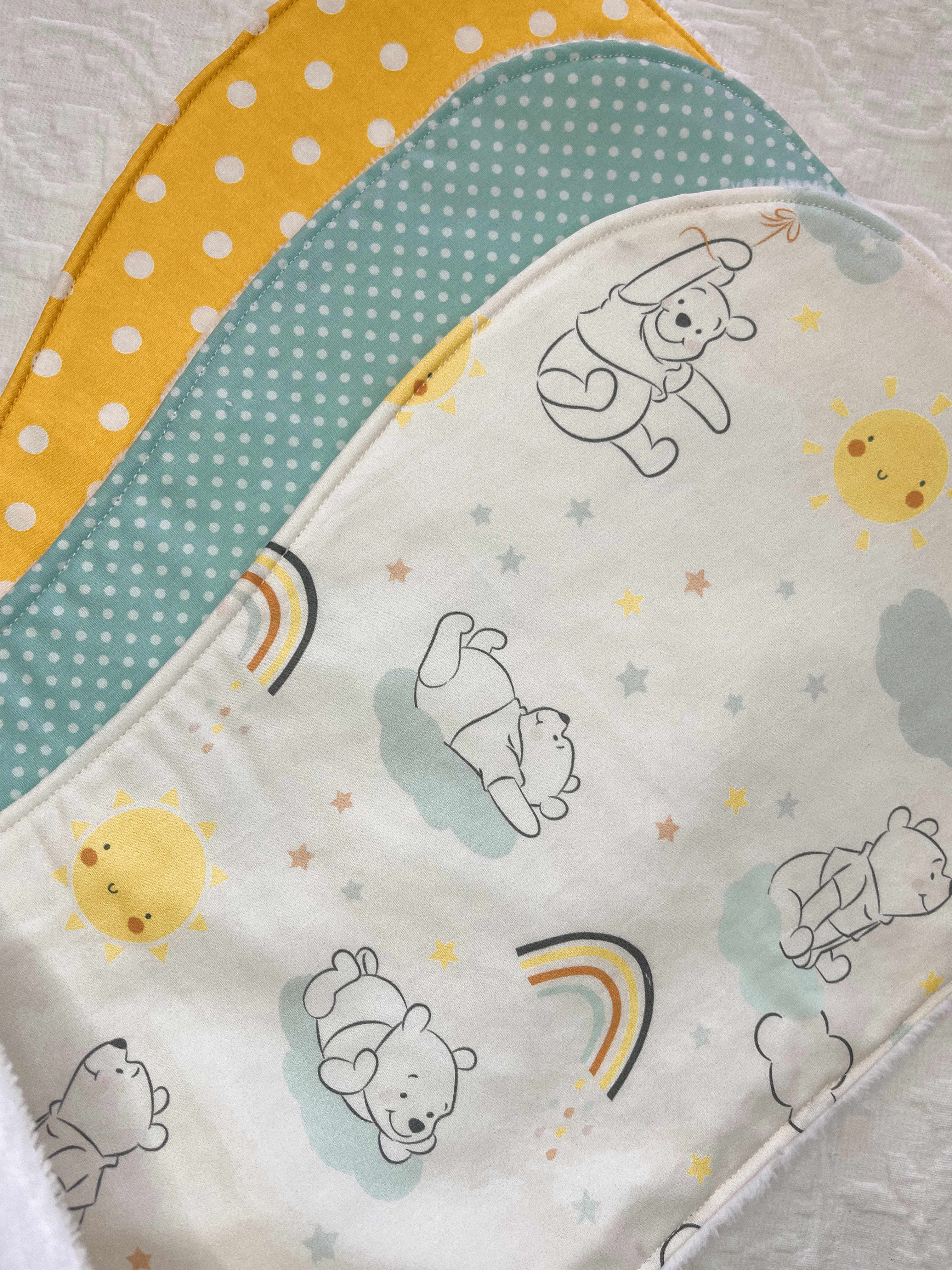 Burp Cloth - 3 Pack - Catching Rainbows – Pooh Bear