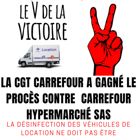 La CGT Carrefour a gagné le procès contre  Carrefour hypermarché sas 