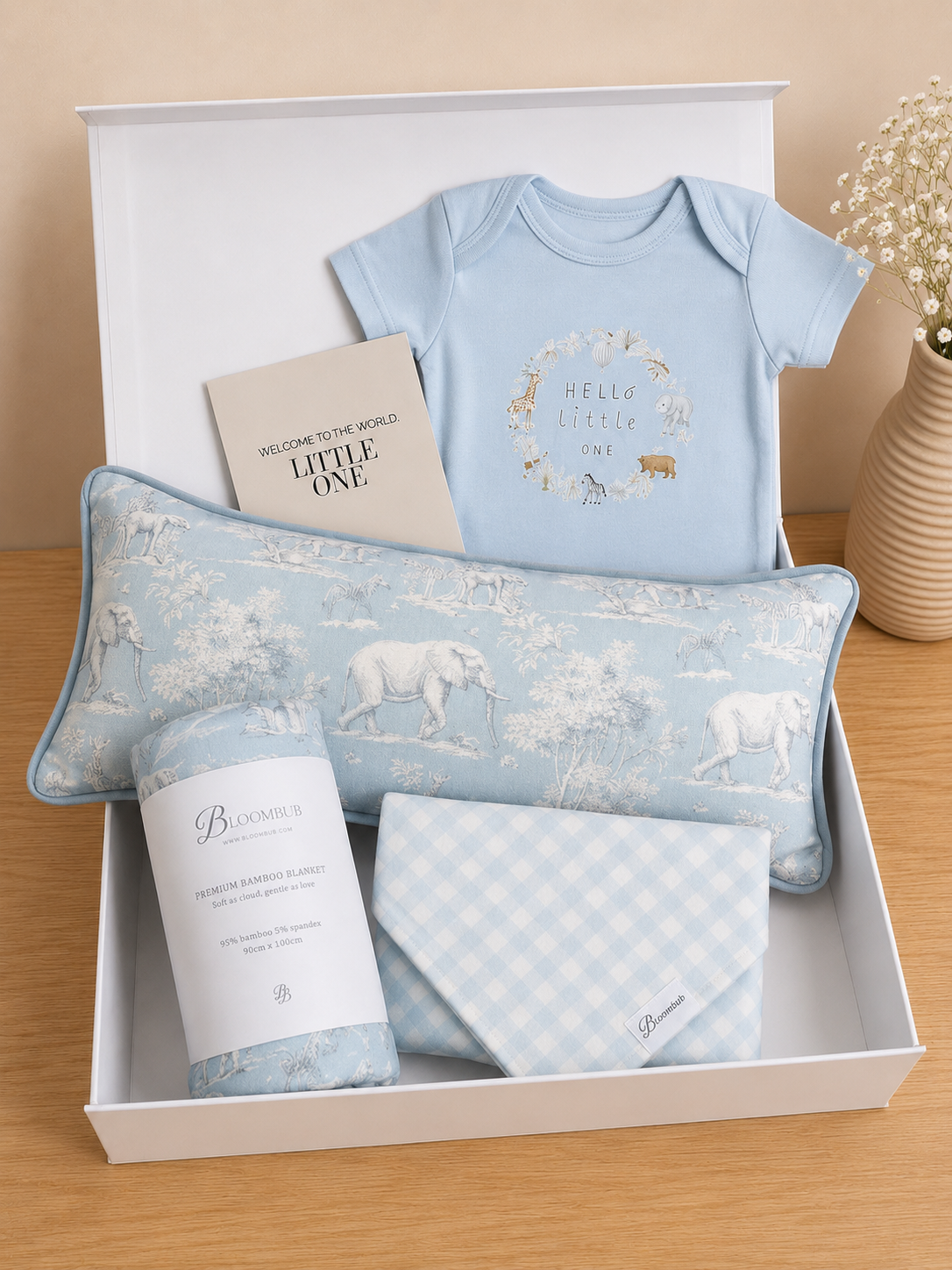 Hello Little One Newborn & 100 days Baby Boy Essentials Gift Set