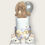 Thumbnail: READYMADE: Beige Bunny Two Tier Bamboo Gender Neutral Diaper Cake w Pillow