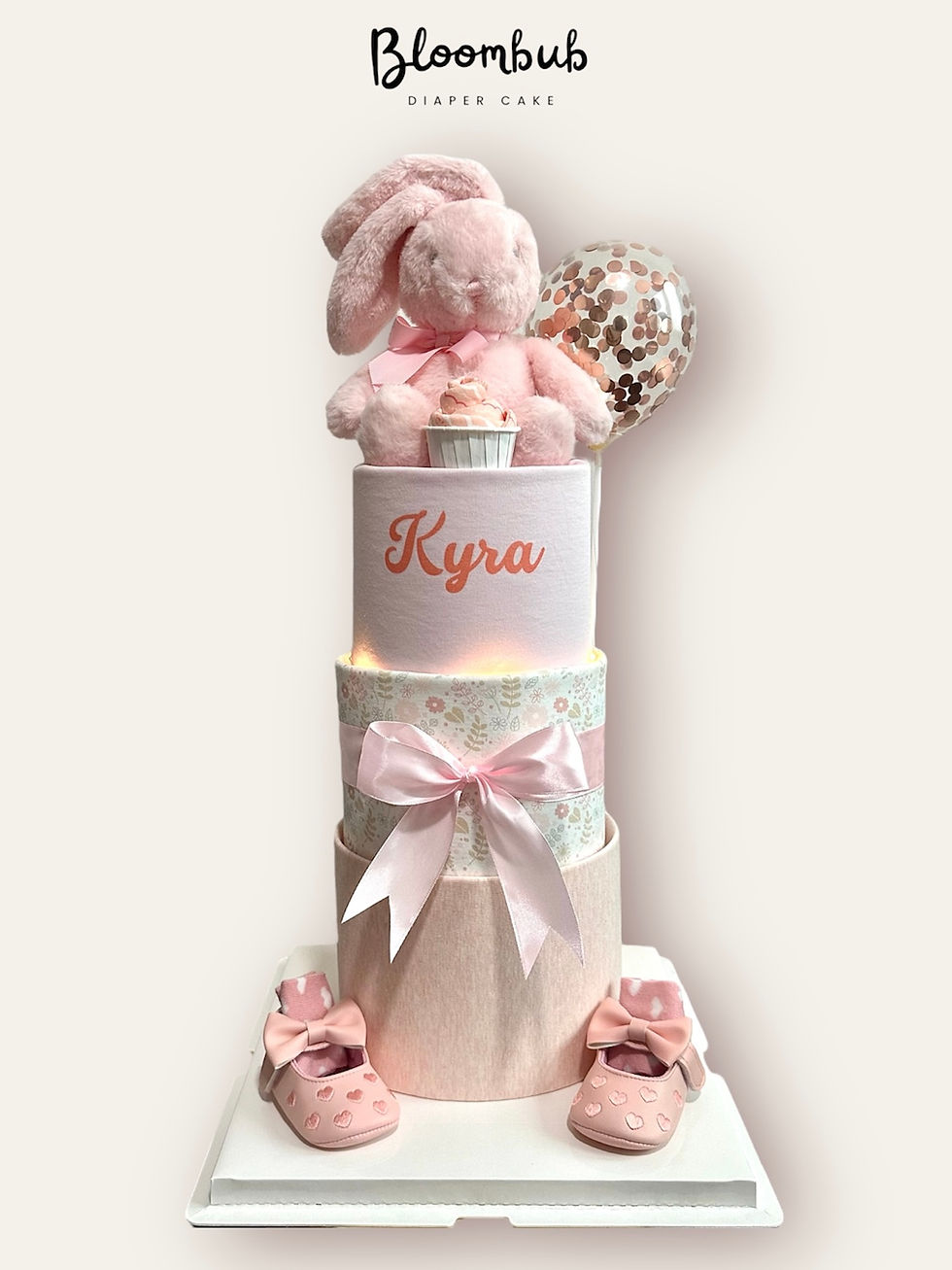 Thumbnail: 3 Tier Girl Premium Diaper Cake