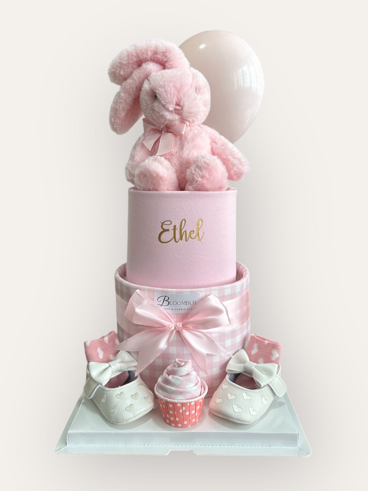 Pink Bunny Premium Diaper Cake