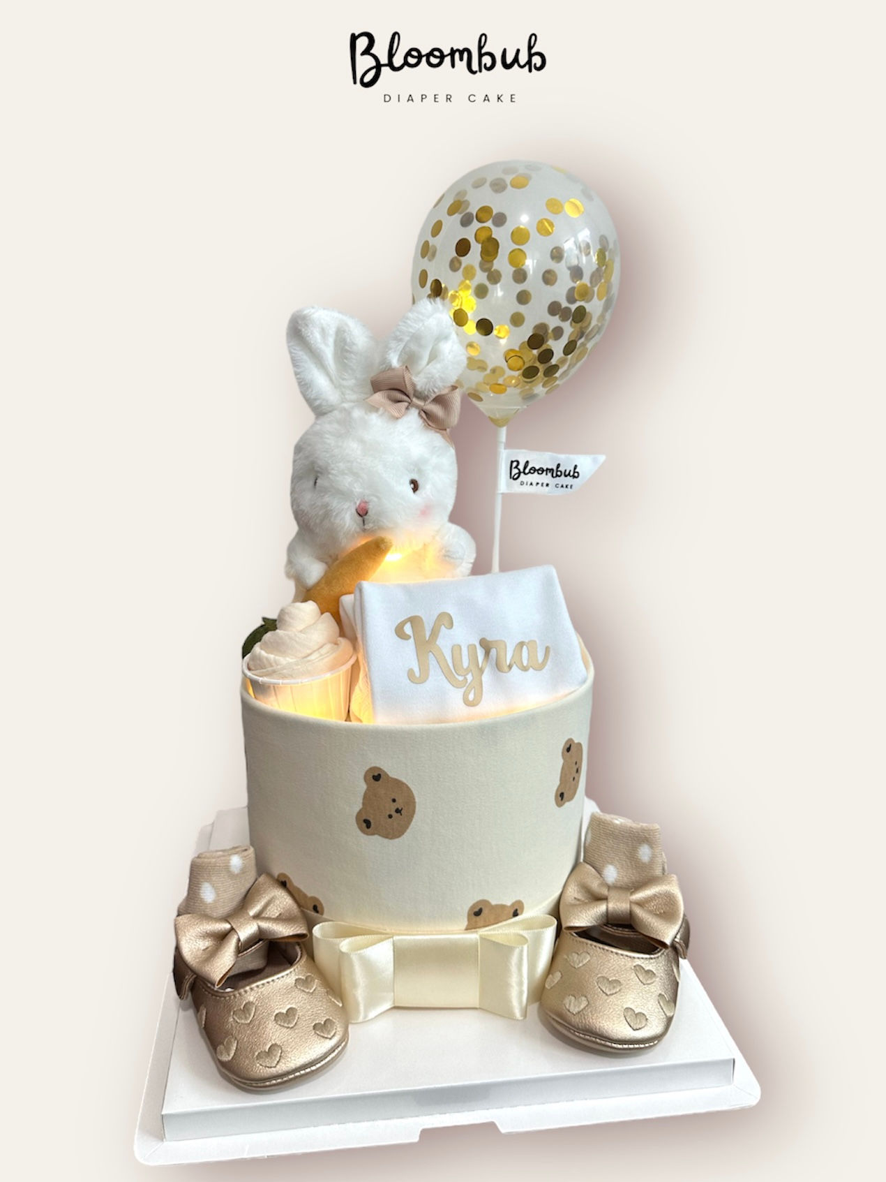 Neutral Newborn Diaper Cake