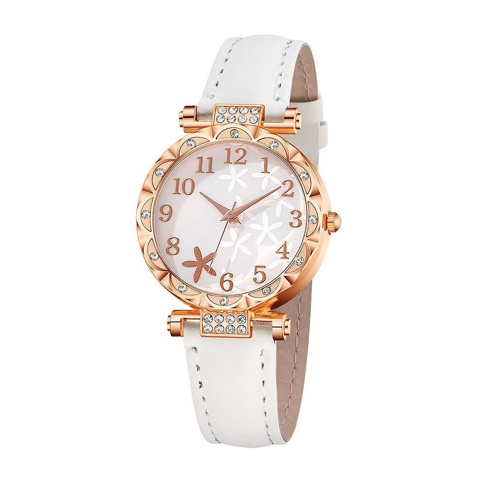 Thumbnail: Rhinestones Watch Jewelry Set