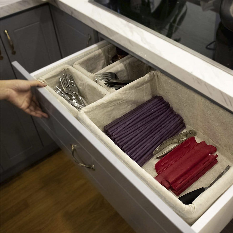 Miniatura: Water Hyacinth Storage Container Baskets with Liner - Multi-funtional storage so