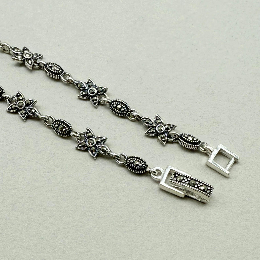 Marcasite Flower Bracelet