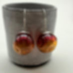 Ombre Amber Glass Earrings