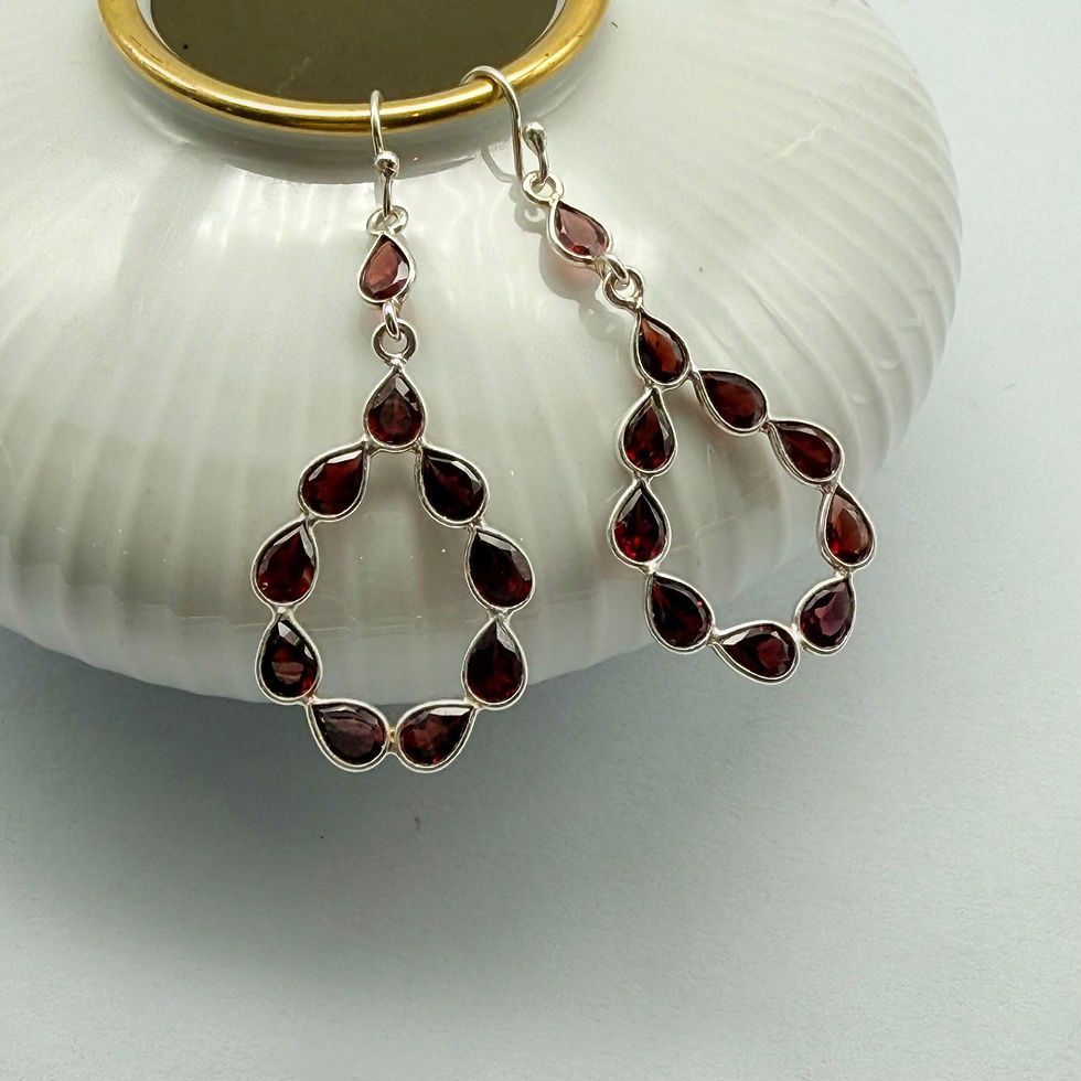 Garnet Teardrop Earrings
