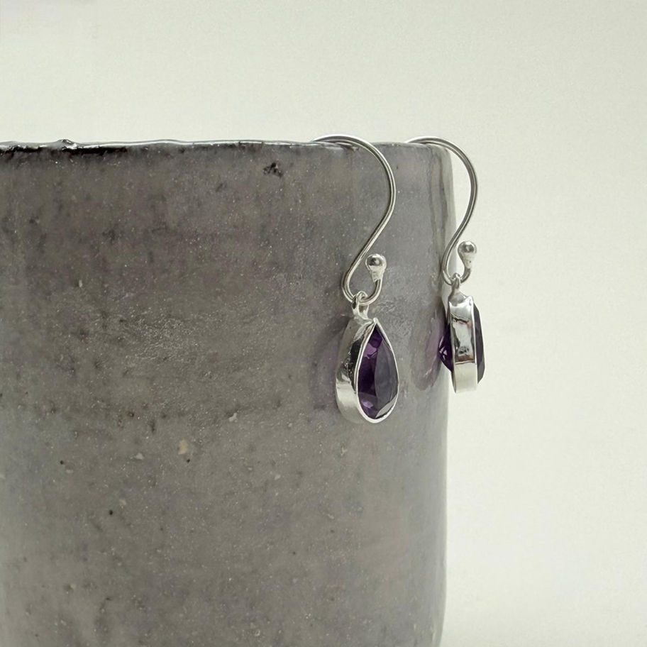 Amethyst Teardrop Earrings