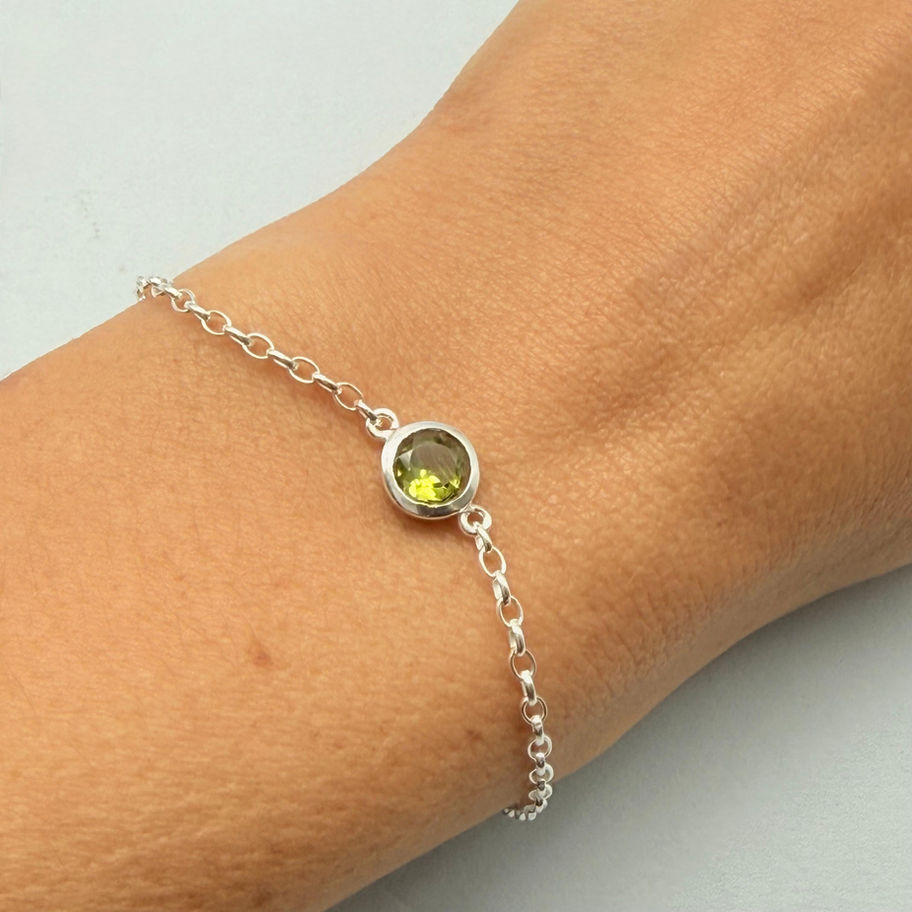Round Peridot Bracelet