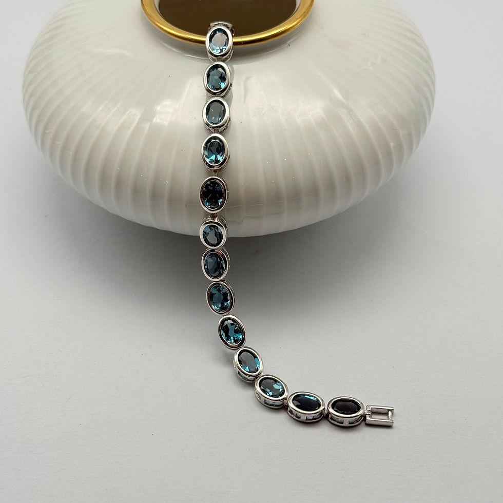 London Blue Topaz Oval Bracelet