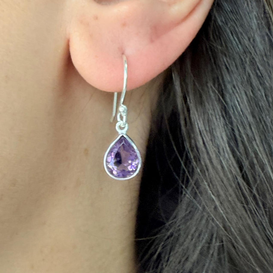 Amethyst Teardrop Earrings