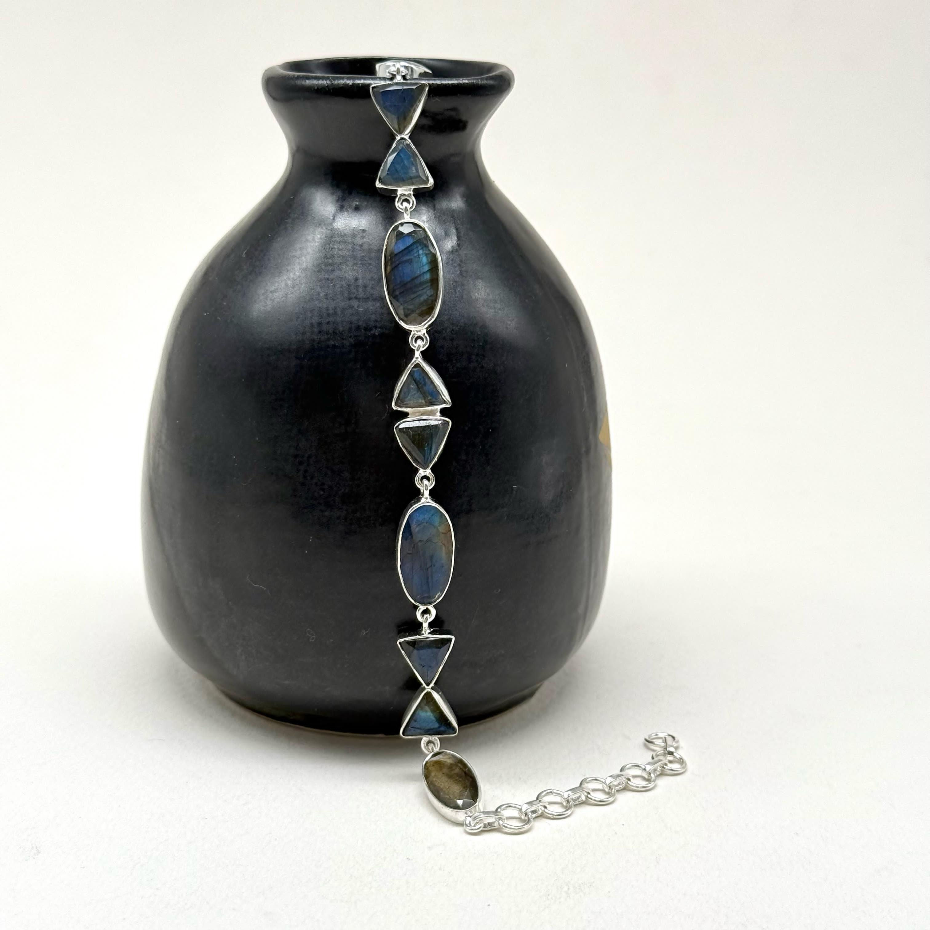 Mixed Shape Labradorite Bracelet