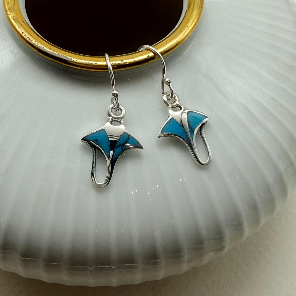 Turquoise Stingray Earrings