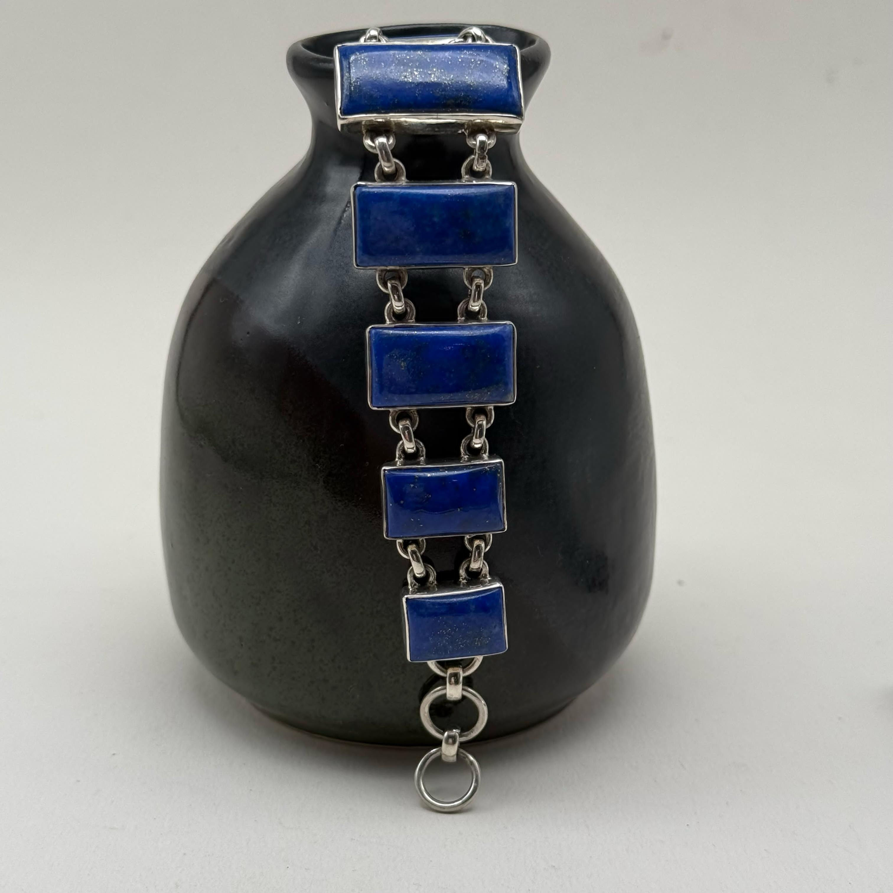 Lapis Lazuli Rectangular Bracelet