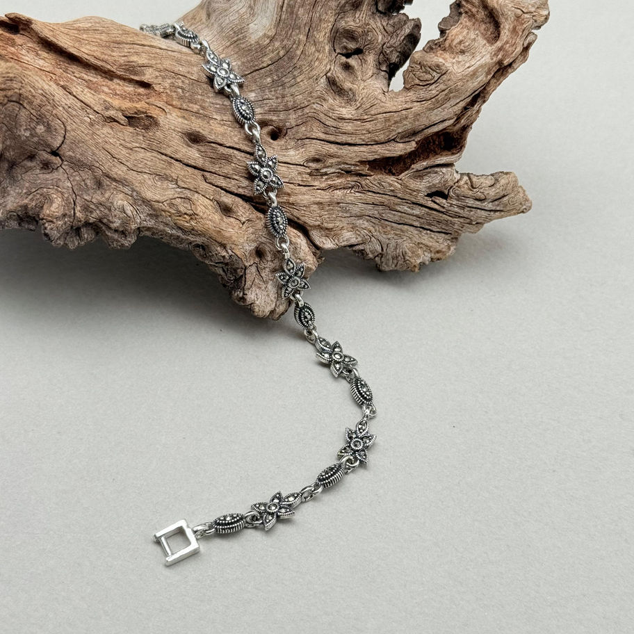 Marcasite Flower Bracelet