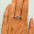 Blue Topaz Teardrop Ring